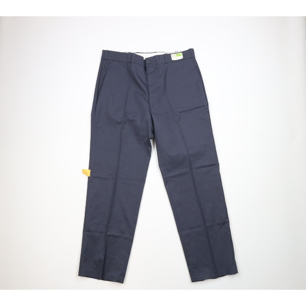 Deadstock Vintage 60s 70s Streetwear Mens 38x30 Work Mechanic Pants Blue Usa
